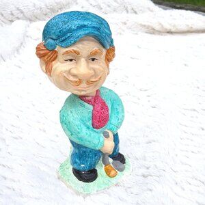 Wales Japan Golfer Vintage Bobblehead Nodder Coin Bank Wonderful Condition